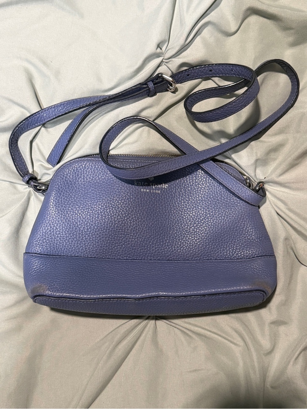 kate spade Periwinkle Pebbled Leather Crossbody Bag
